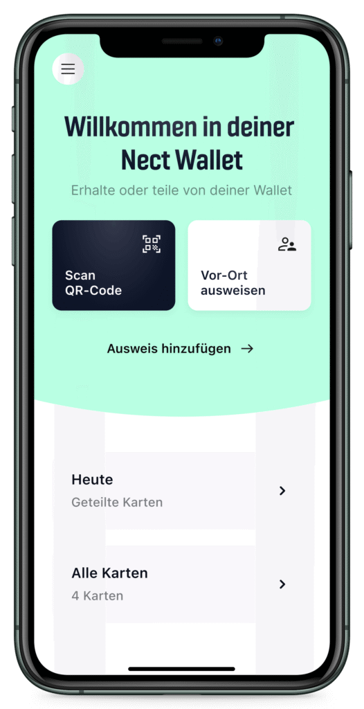 EUDI Wallet z Nect Wallet