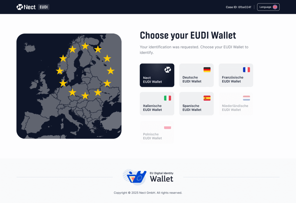 wybierz odpowiedni EUDI Wallet w Nect